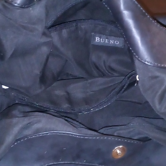 Bueno Black Faux Leather Purse Shoulder Hobo Handbag - Picture 5 of 11